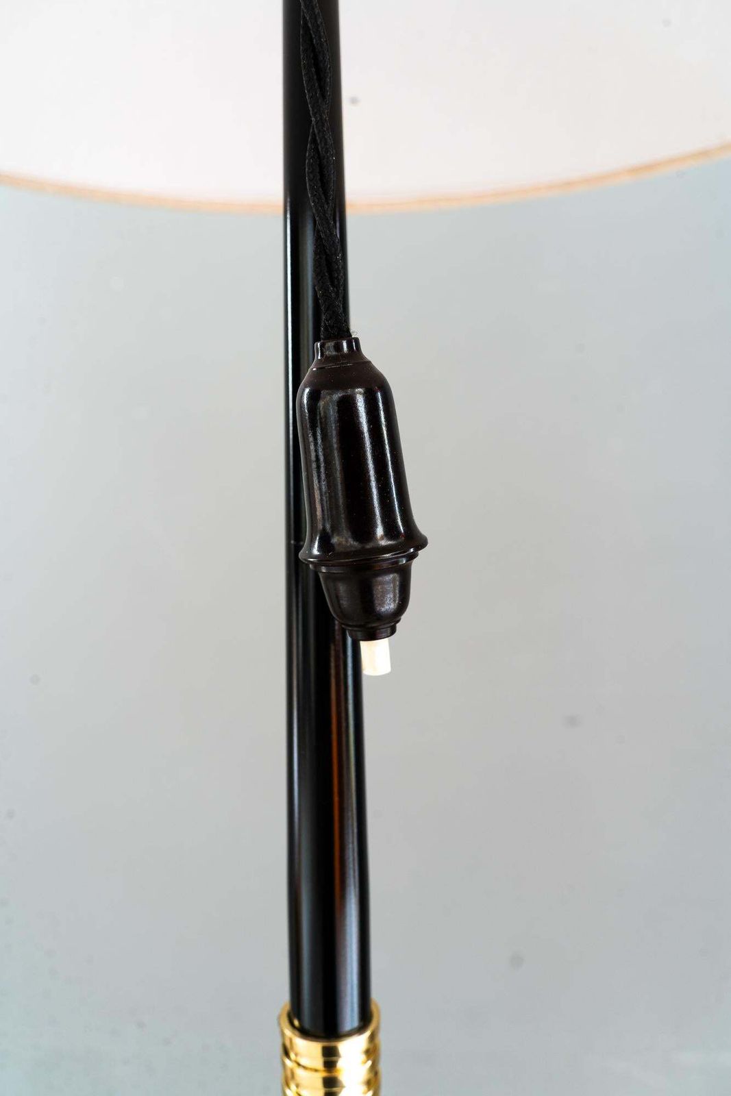 photo for sale Rupert Nikoll Floor Lamp With Fabric Shade Vienna Around 1950s