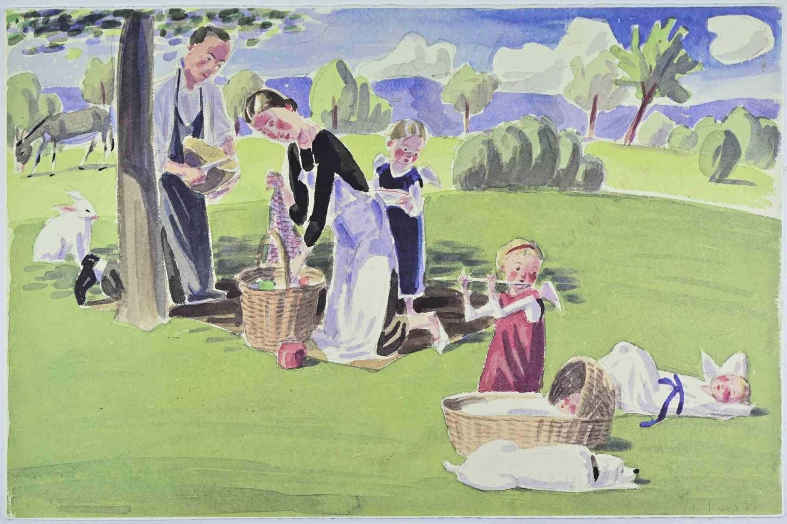 Jan Knapin The Countryside   Lithograph By Jan Knap   19991999