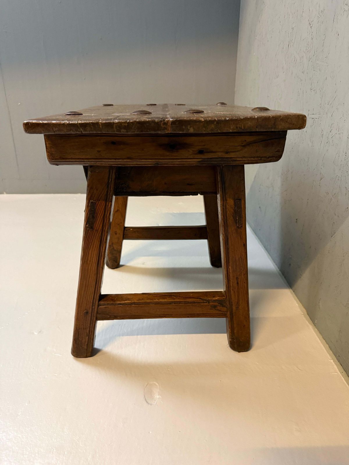 photo buy Early Spanish Pine Side Table With Drawer, Primitive Rustic Table, 19th Century