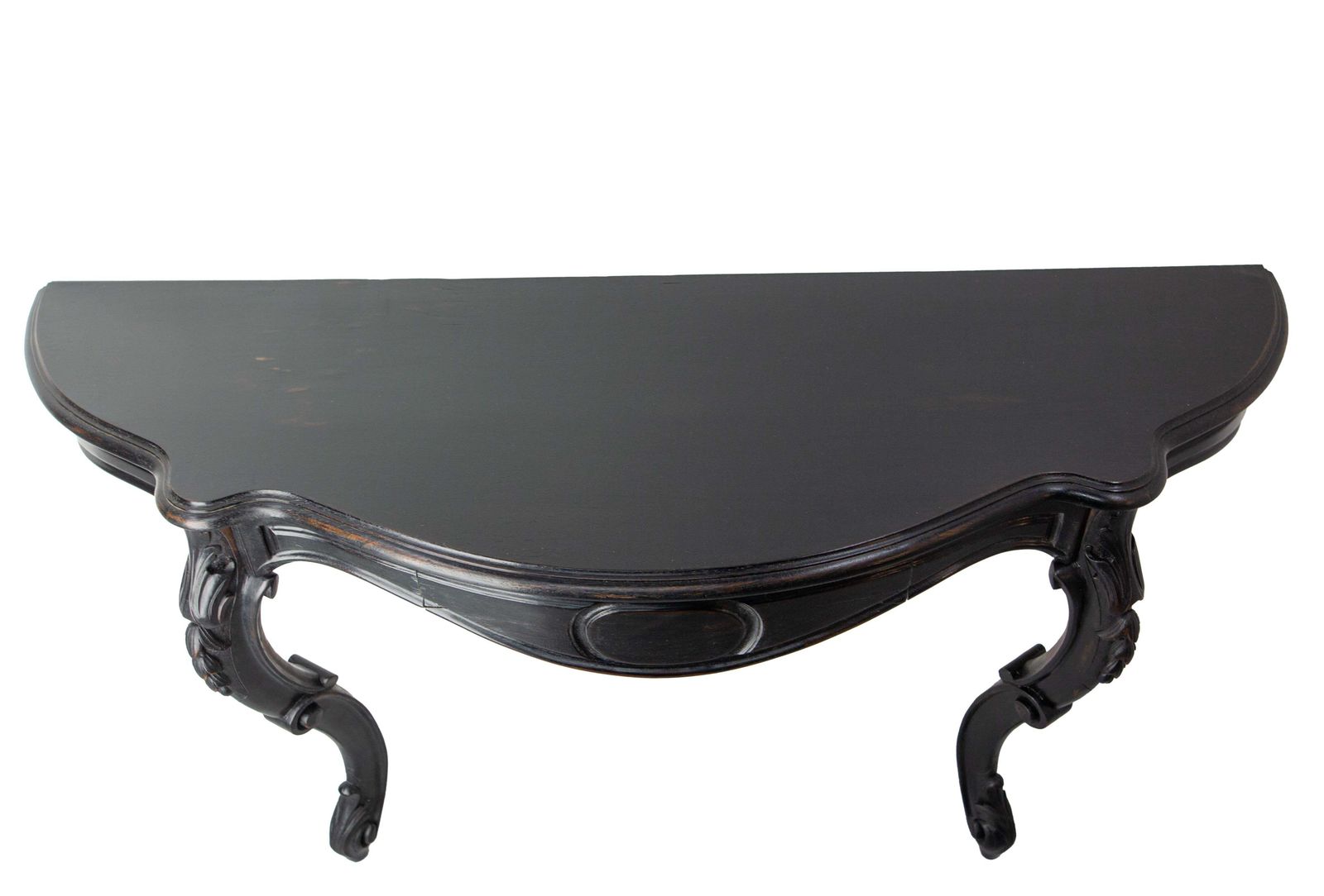 Antique French Black Patinated Wood Wall Mounted Entry Hall Console Circa 1880 photo 1072.0