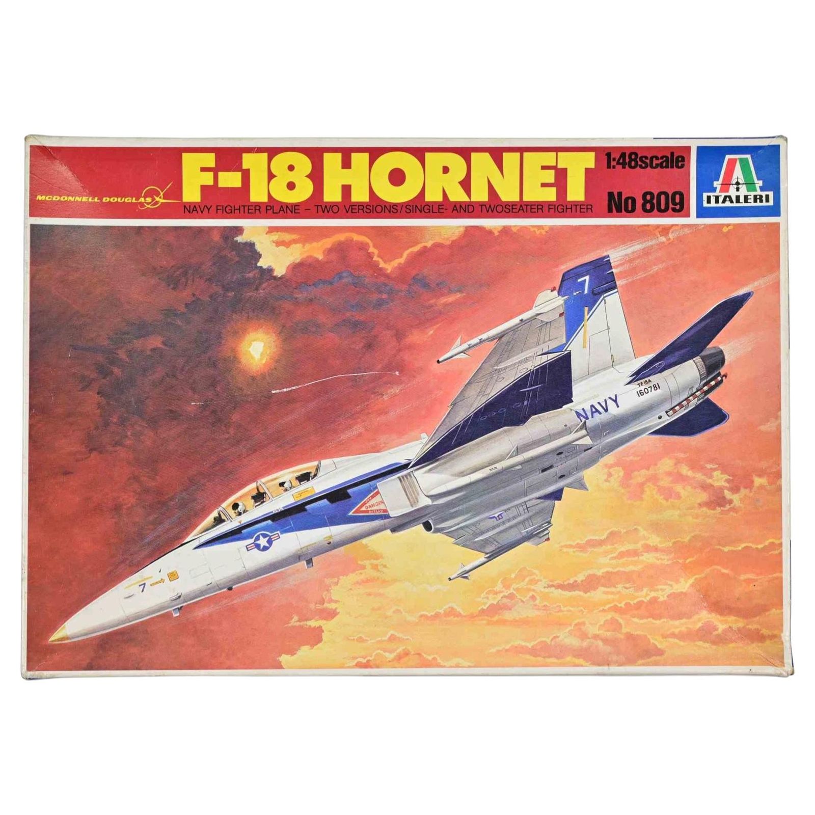 Italeri No. 809 – Mcdonnell Douglas F 18 Hornet Model Kit...   Italy 1980s