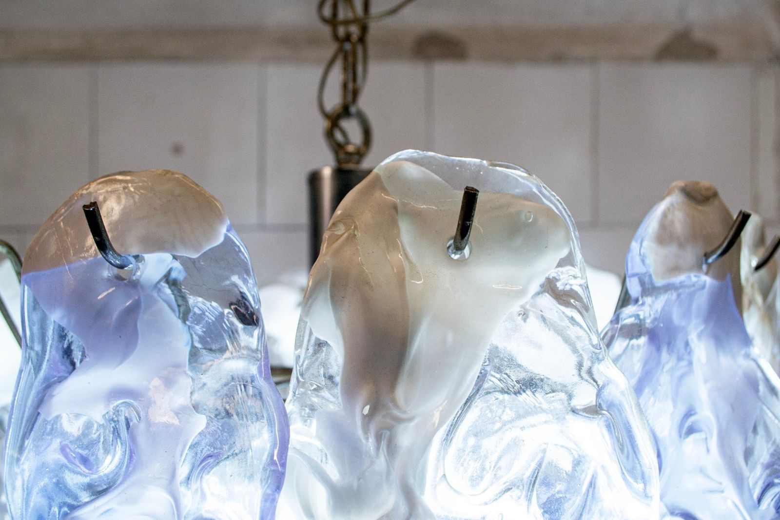 Italiaanse Murano Glazen Hanglamp Van Mazzega, Jaren 1970 photo Verlichting