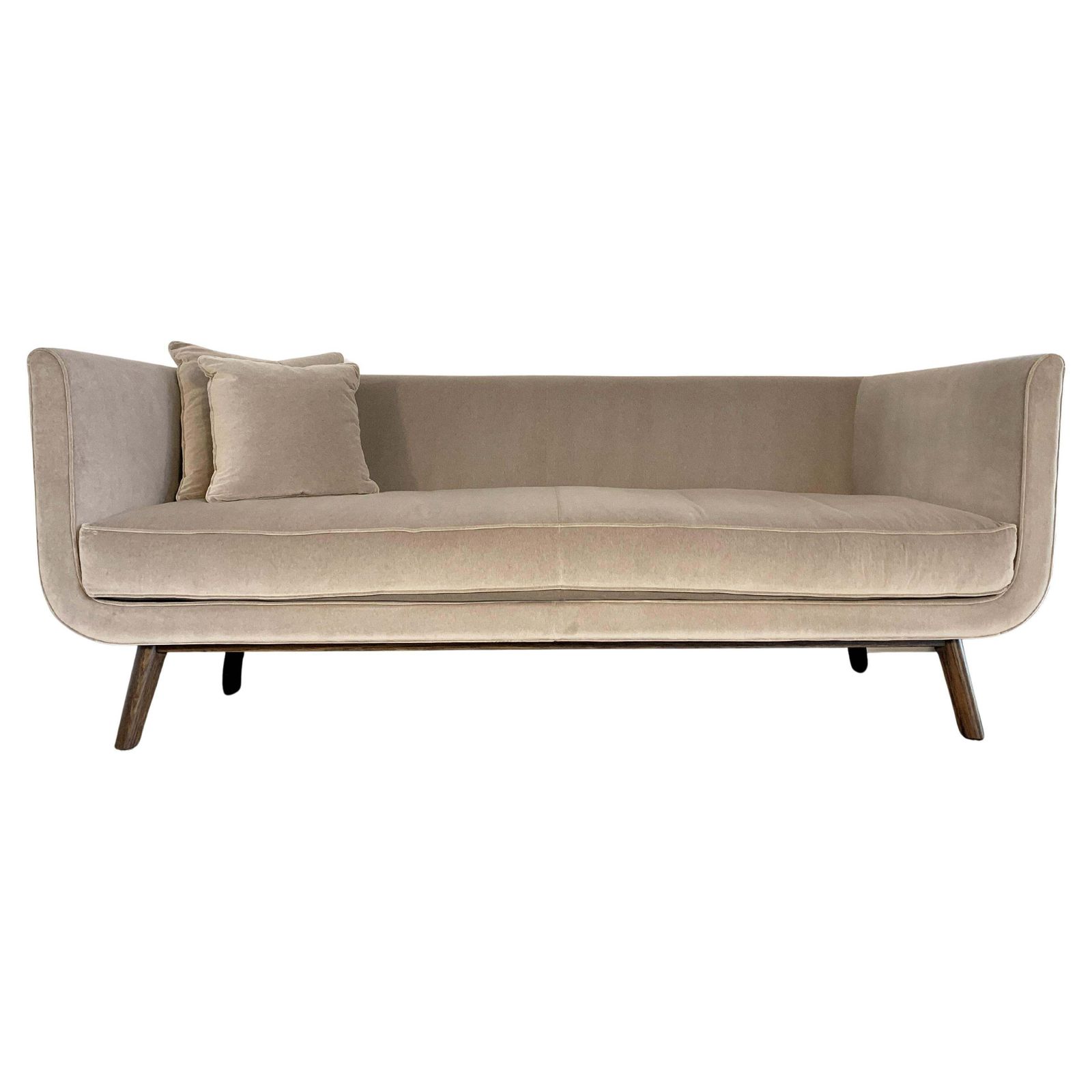 Mid Century Modern Style Velvet Sofa By Damien Langlois Meurinne