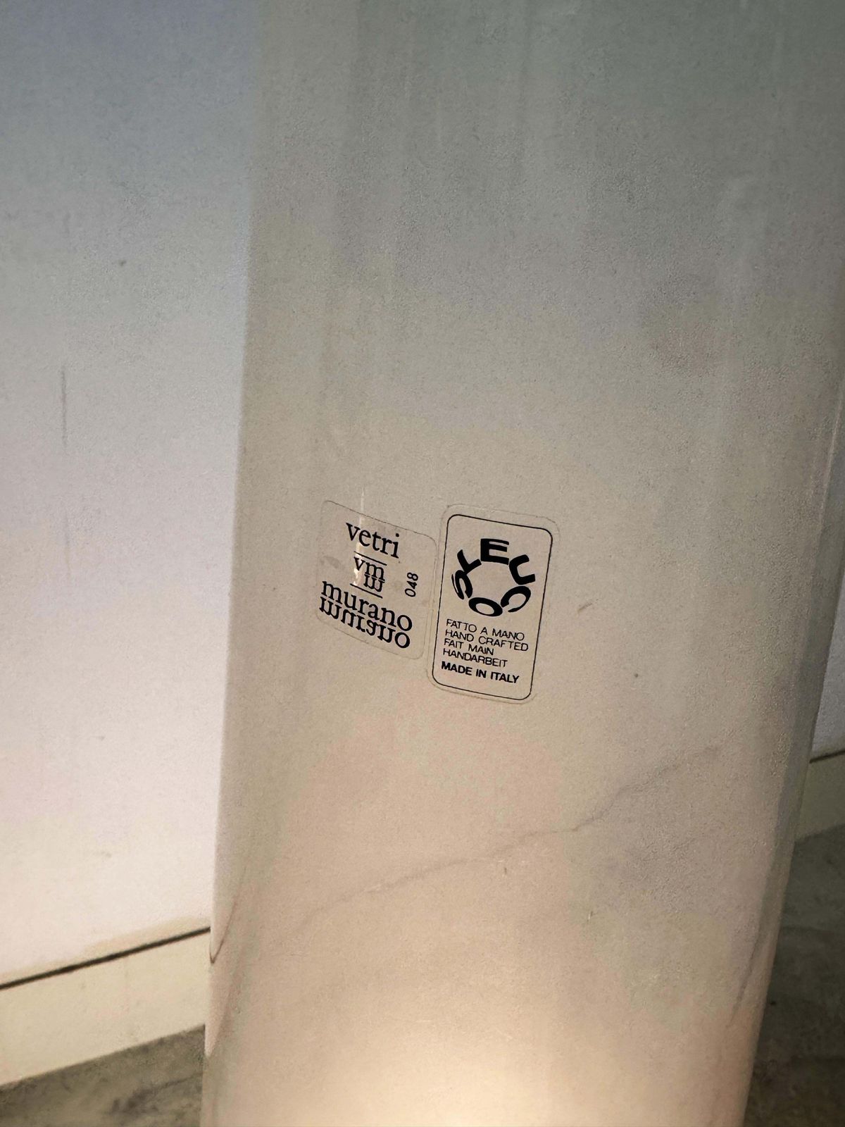 photo for sale Italian Murano Glass Floor Lamp "Opo" By Giusto Toso