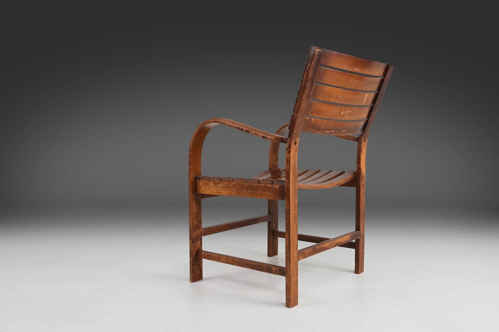 Art Deco Wooden Torck Armchair, France 1930s photo furniture