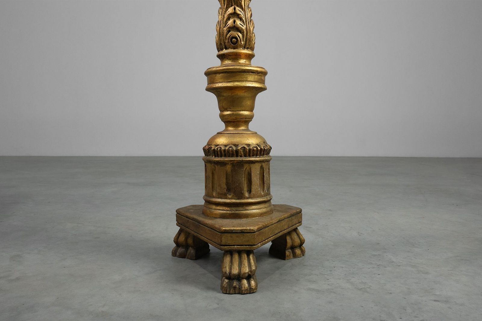 Home Decor 19th Century Giltwood Pedestals With Plaster Decoration, France, Set Of 2 photo