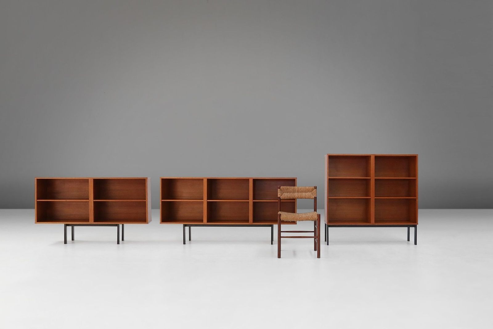 Mid‑Century Teak Cabinets, Belgium, 1960s, Set Of 3 photo furniture