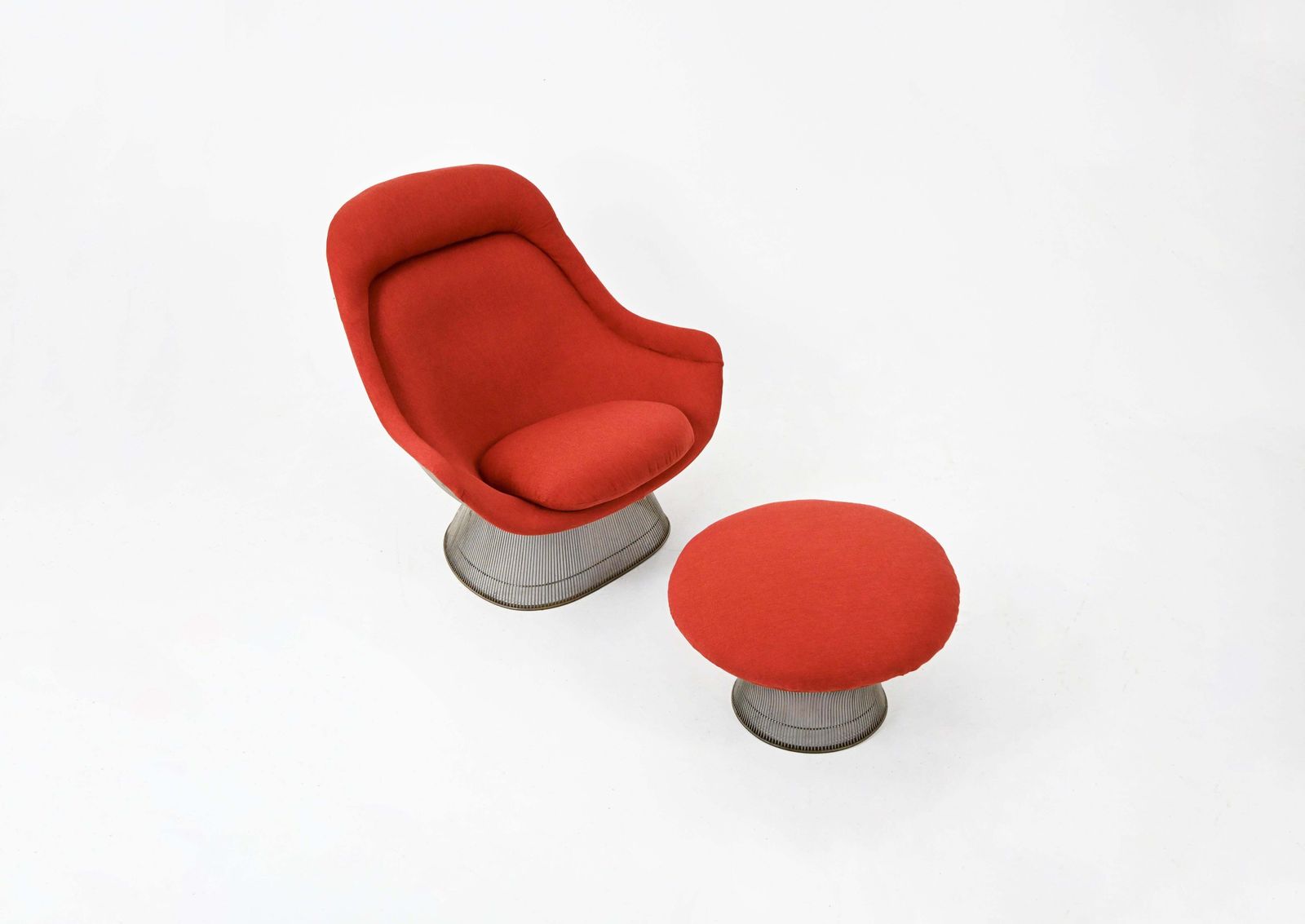 Lounge Chair & Ottoman By Warren Platner For Knoll International, 1960s photo for sale