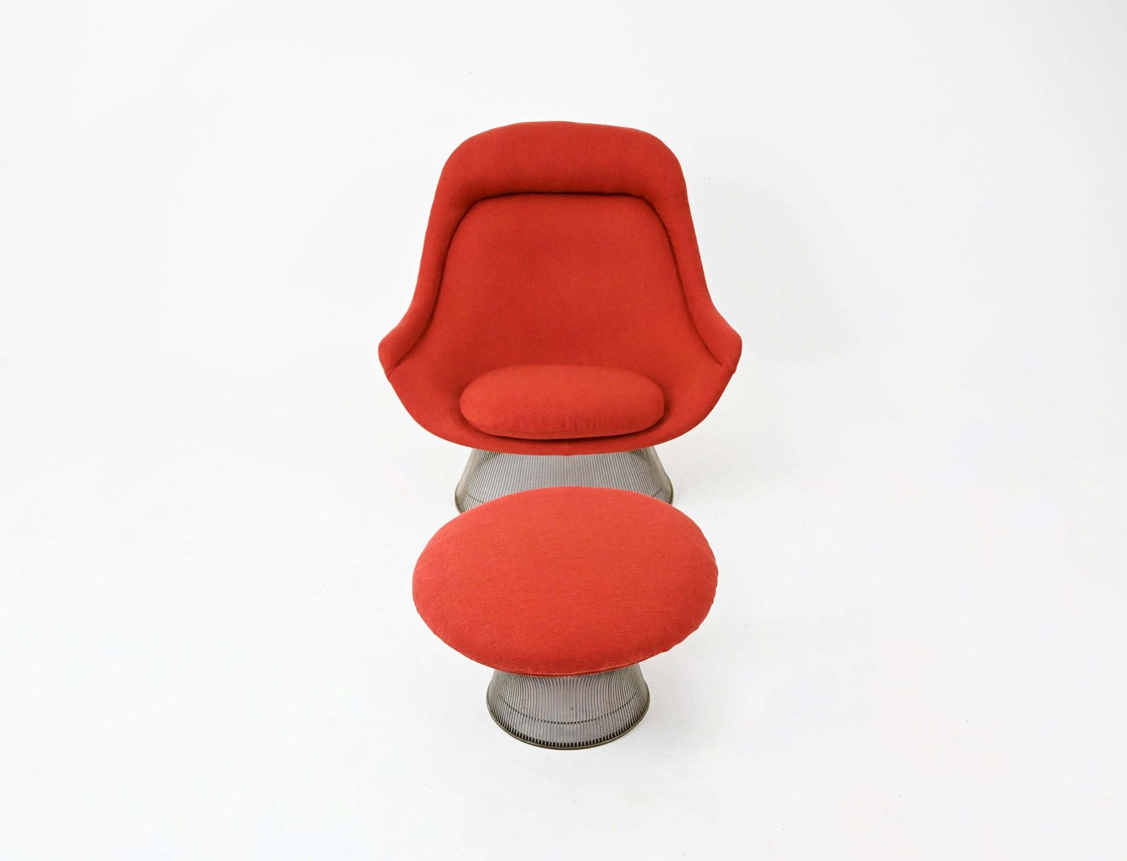 Lounge Chair & Ottoman By Warren Platner For Knoll International, 1960s photo vintage