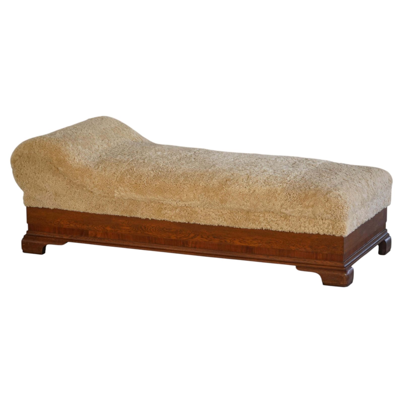 Art Deco, Daybed Reupholstered In Lambswool, Danish Cabinetmaker, 1930s
