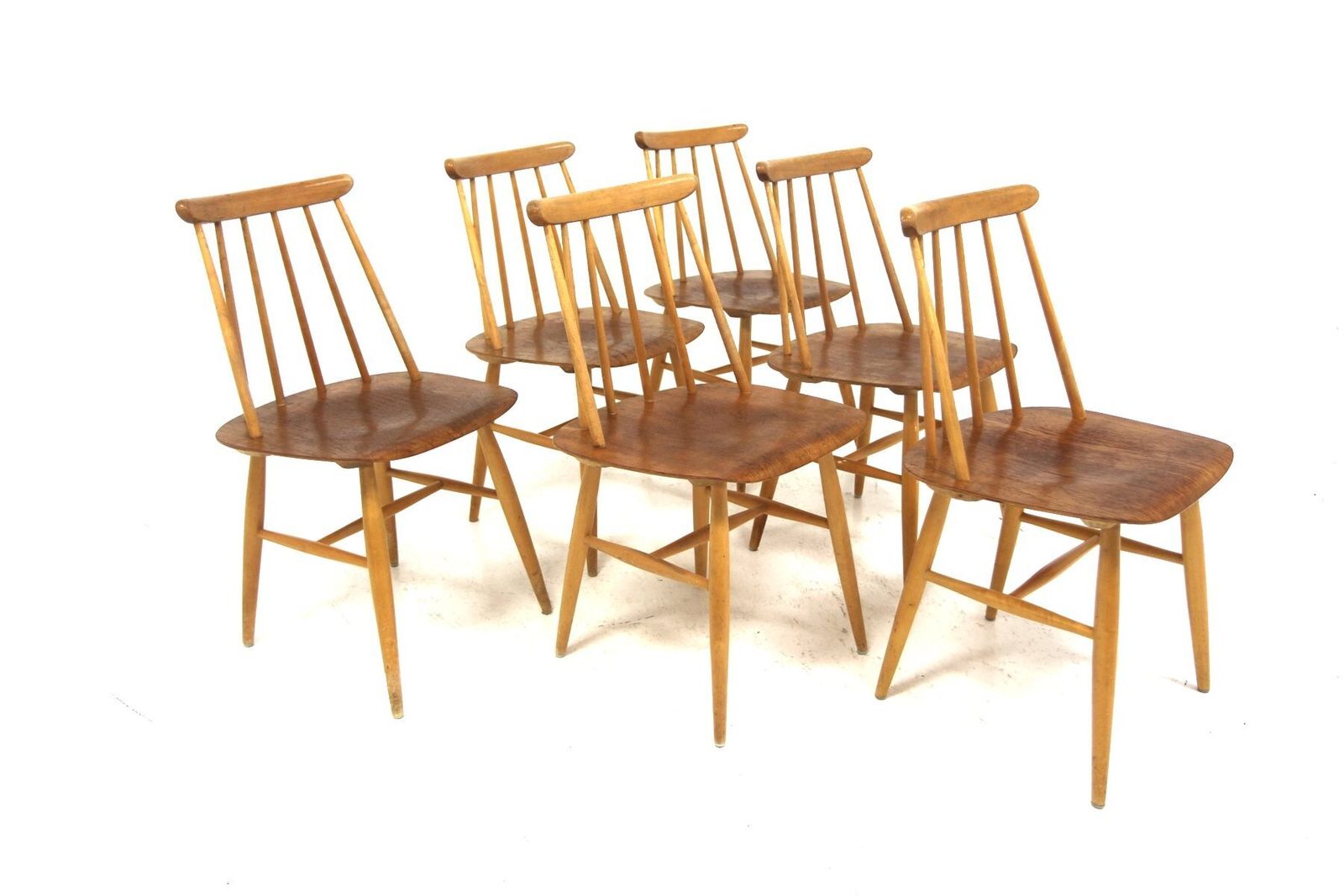 Fanett Teak Chairs By Ilmari Tapiovaara For Edsby Verken, Sweden, 1960s, Set Of 6 photo vinterior