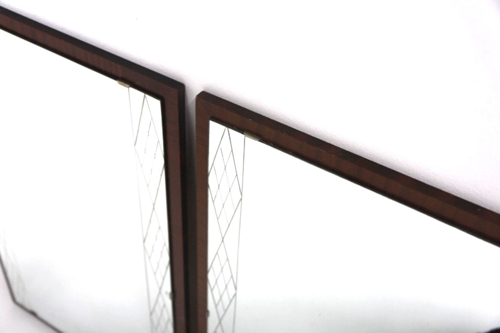 Scandinavian Mirrors In Glass & Wood From Glas & Trä, Sweden, 1960s, Set Of 2