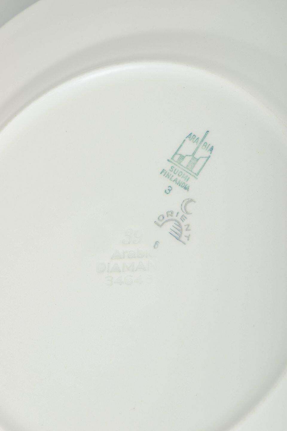 Arabia, Finland. Set Of 7 Soup Plates In Porcelain. Model Orient. 1930s/40s photo 418.0