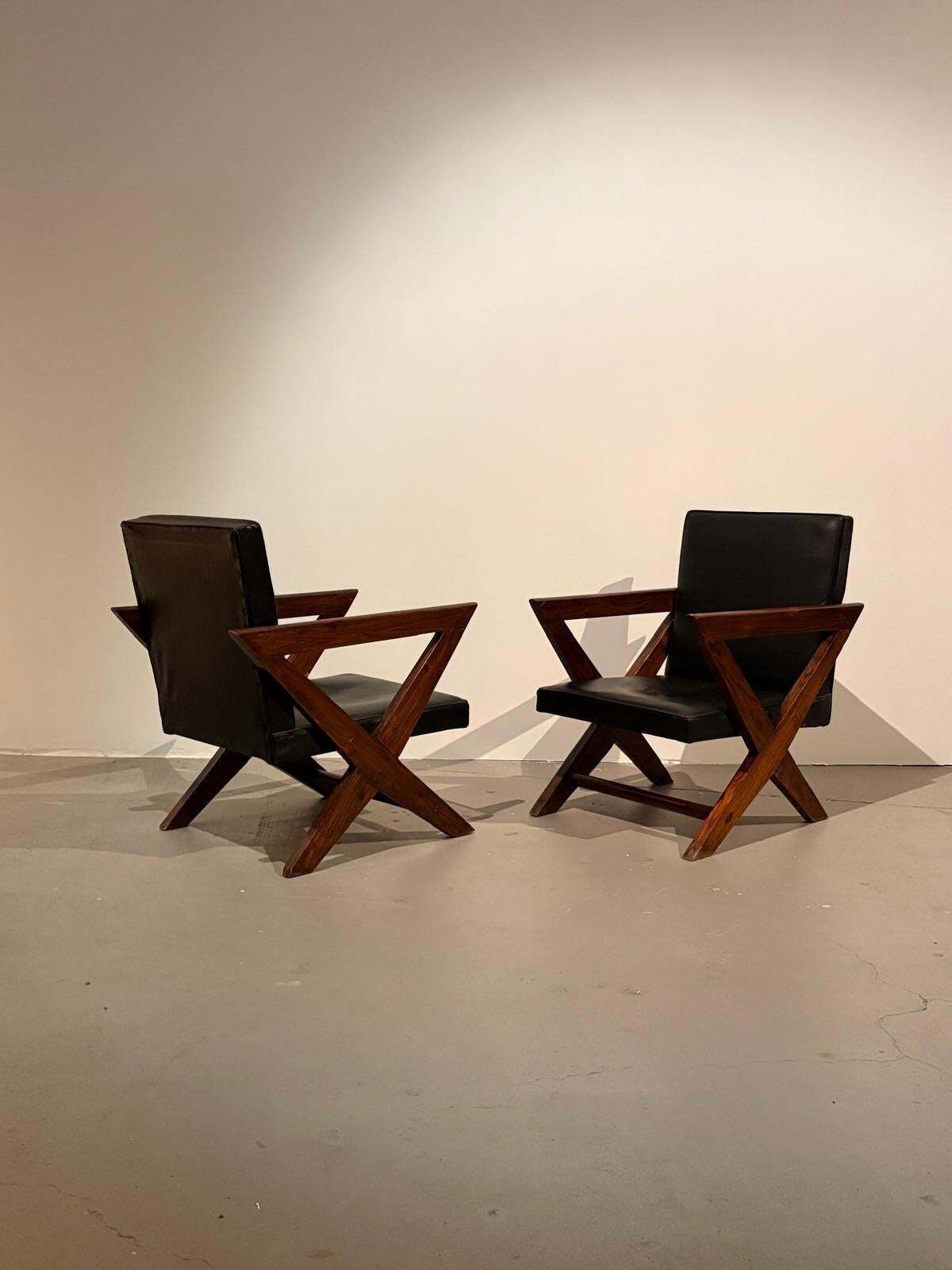 Pierre Jeanneret, Original Armchairs Si 49 A, Mid Century Modern photo vinterior