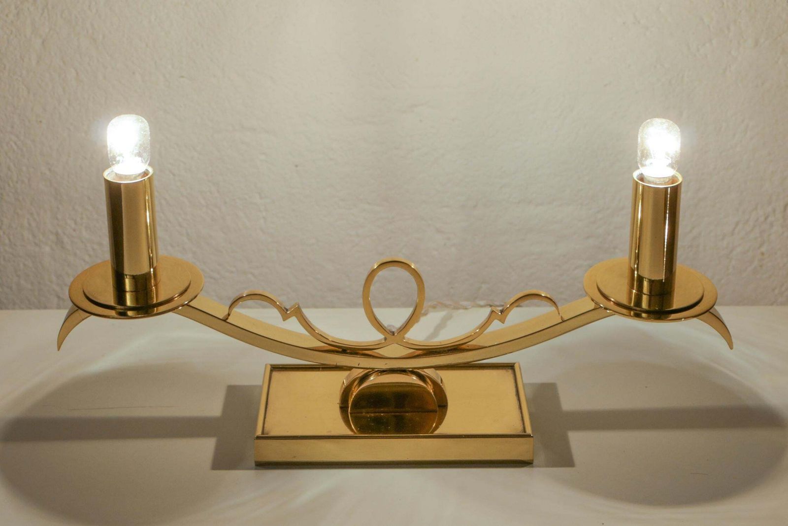 Art Deco Brass Table Lamps In The Style Of Jules Leleu, France, 1930s photo 2156.0
