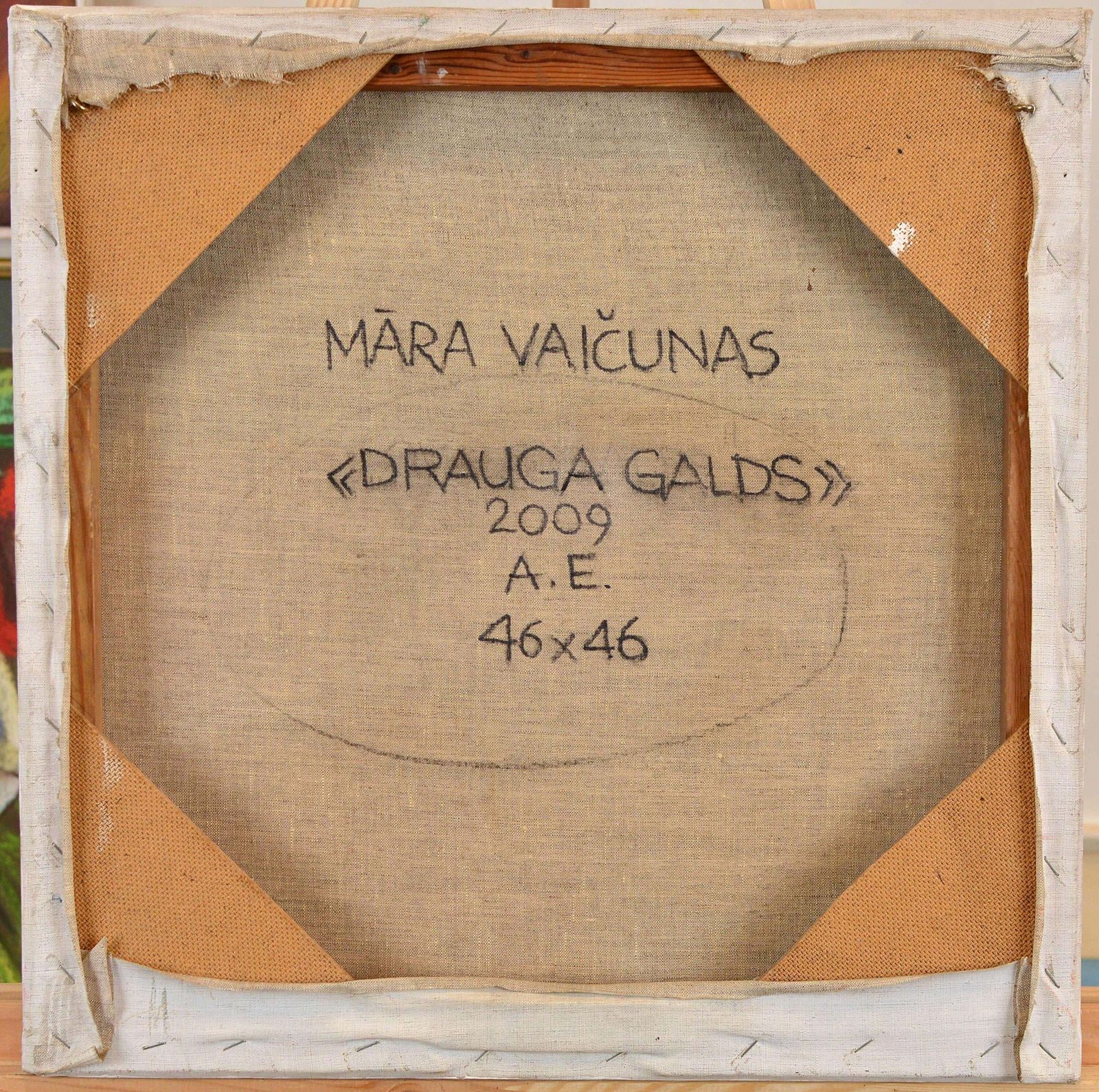 Mara Vaicunastable Of A Friend. 2009. Oil On Canvas. 46x46 Cm. Signed2009 photo 1406.0