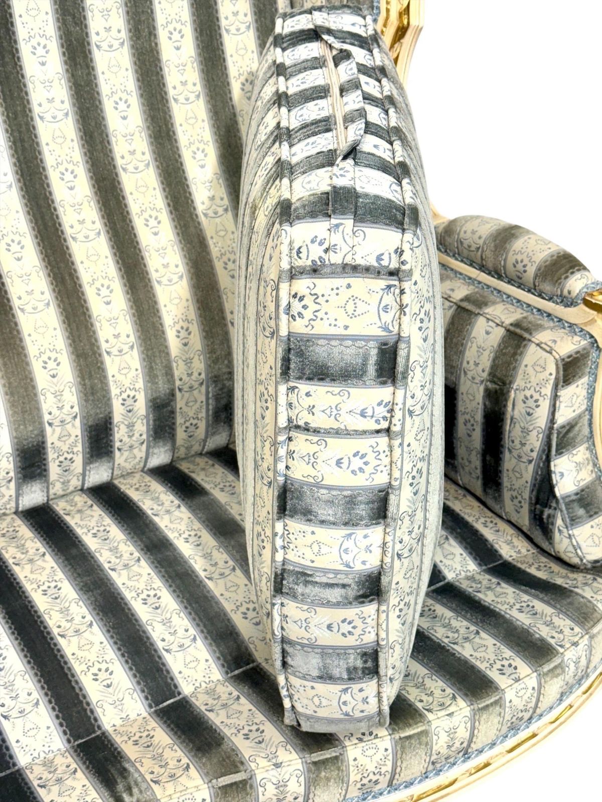 Early 20th Century French Louis XVI Style Painted And Gilded Two Seat Sofa photo 2577.0