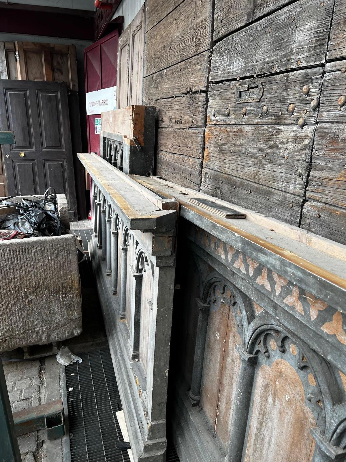 Lacquered Wood Paneling Paneling Composed Of Three Parts, Italy photo vinterior