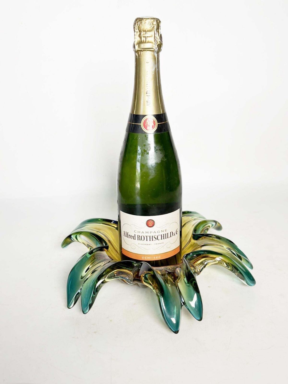 Large Green Italian Art Glass Ashtray, 1960 photo for sale