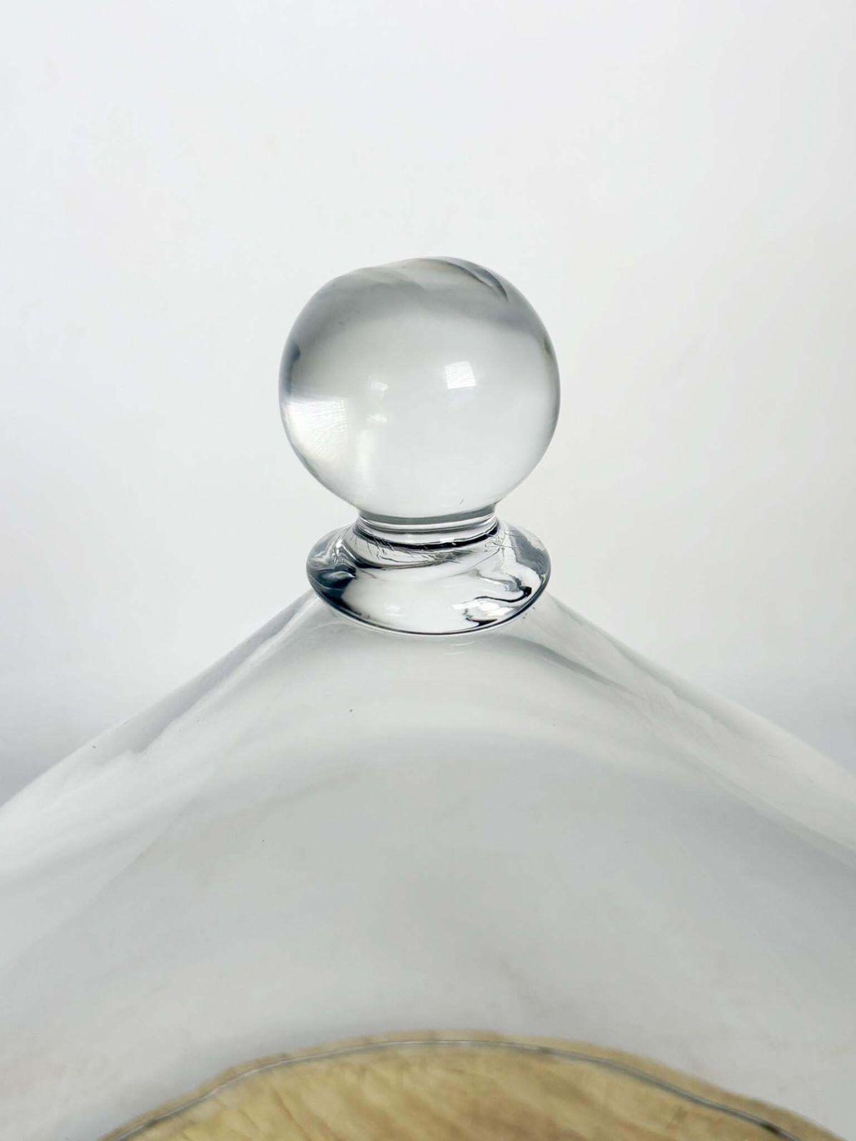 Glass And Wood Cake Dome, Pastry Bell, France, 1960 photo vintage