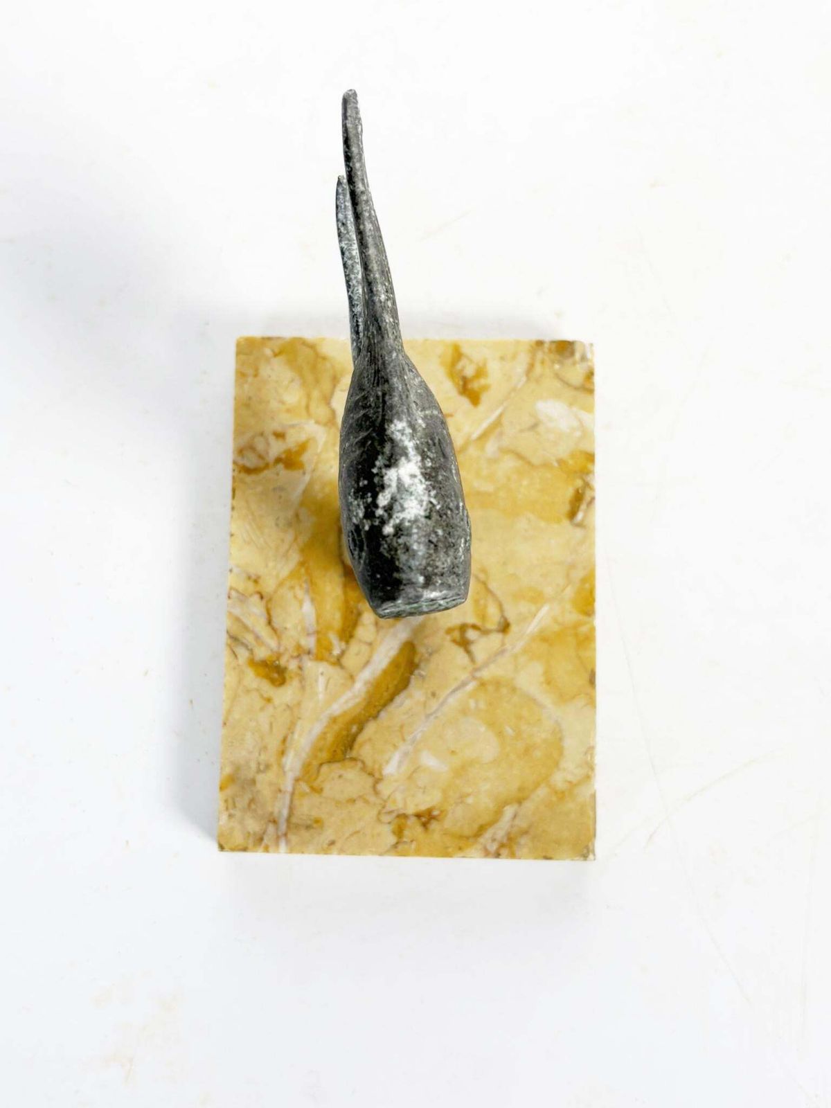 Metal And Marble Fish Paperweight, France, 1950 photo 280.0