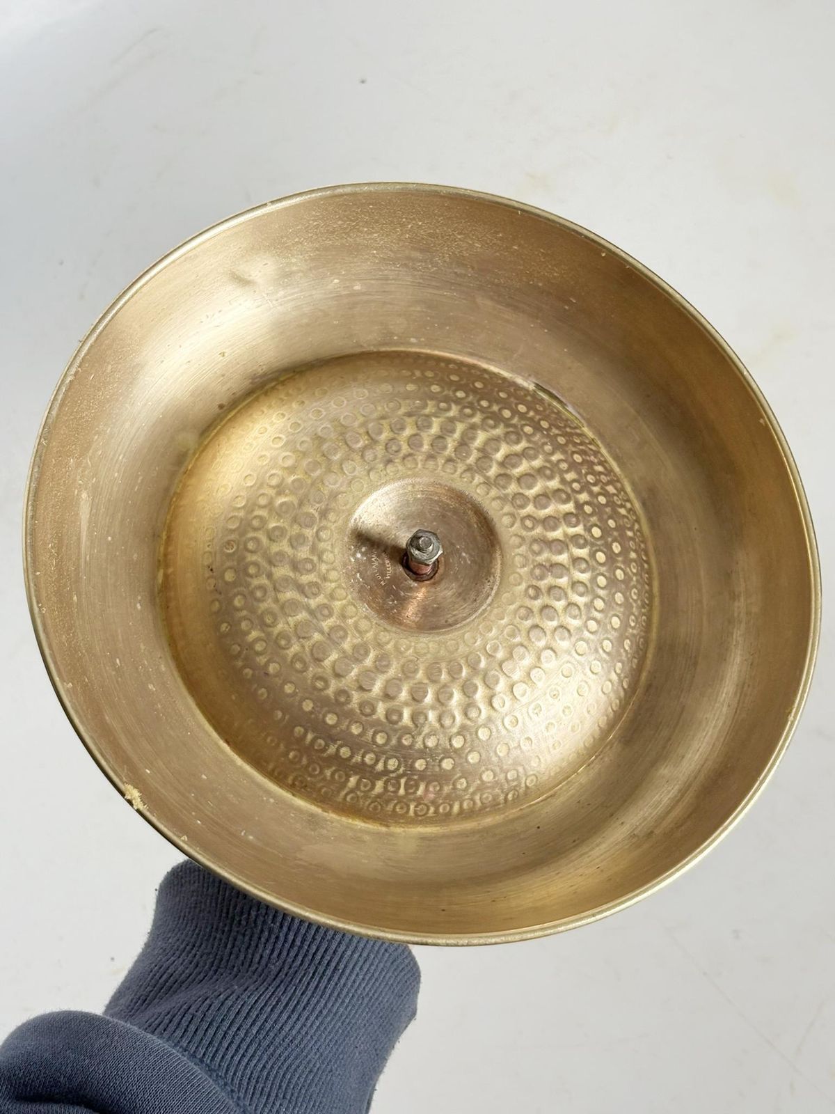 Umbrella Shaped Ashtray In Brass And Copper, France, 1960 photo vintage