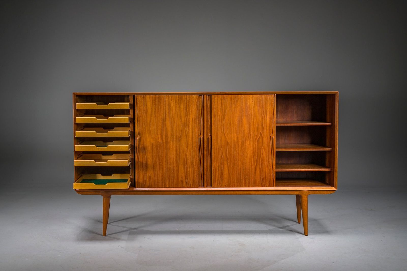 Model 19 Teak Highboard By Gunni Omann For Omann Jun, Denmark, 1960s photo buy