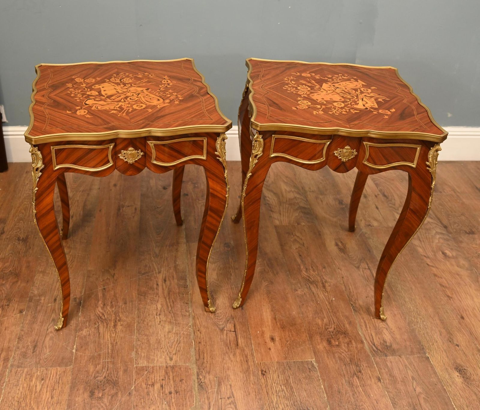 Pair French Side Tables Louis XV Revival Interiors photo furniture