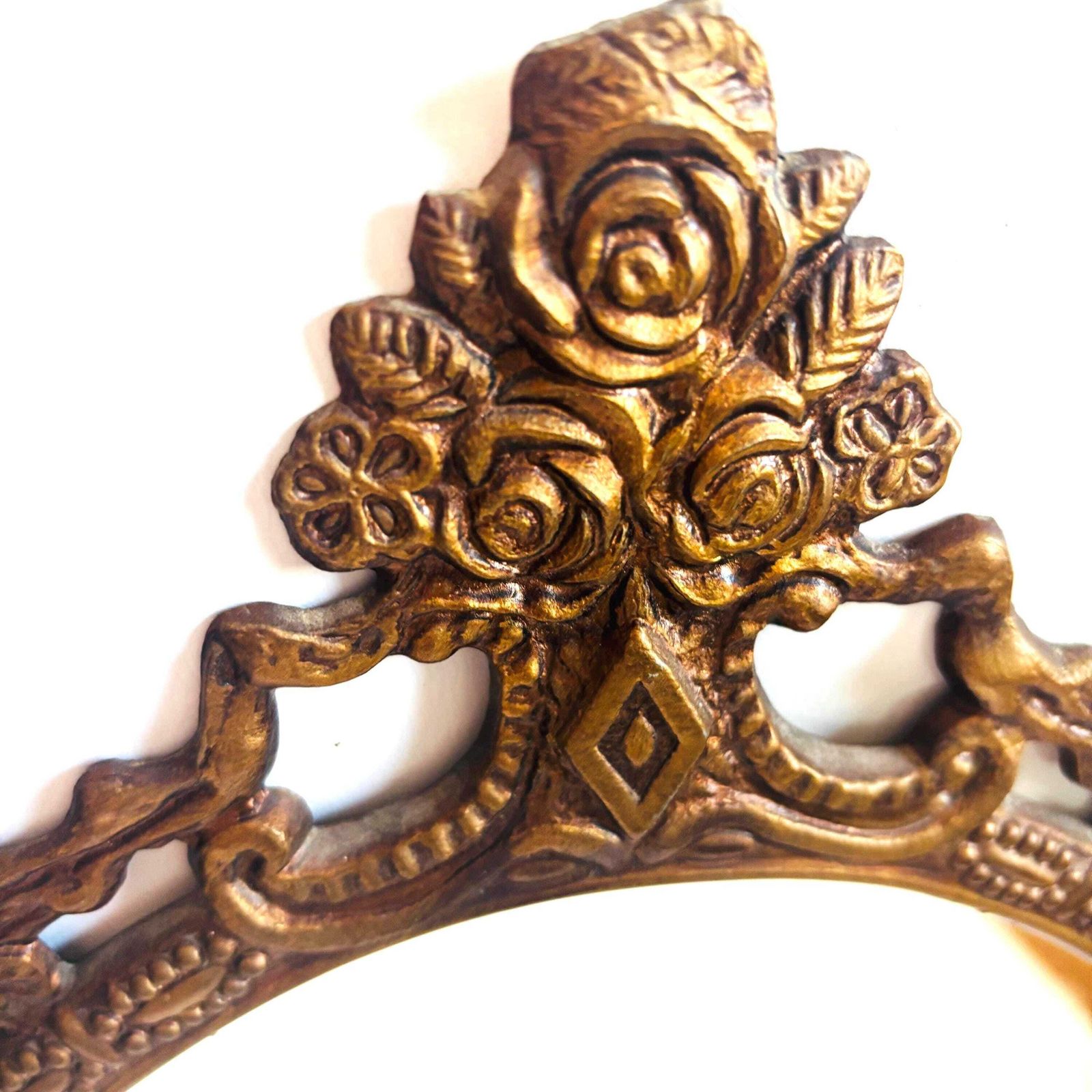Decorative Antique Brass 1930s Mirror Metal Gold Gilt Collectable Art Deco Made In England photo furniture