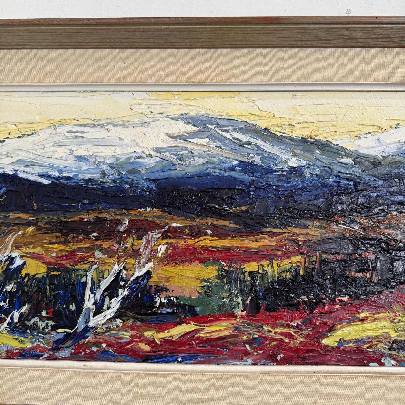 The Northern Plateau. Large Vintage Swedish Oil Painting By Birger Welander photo for sale