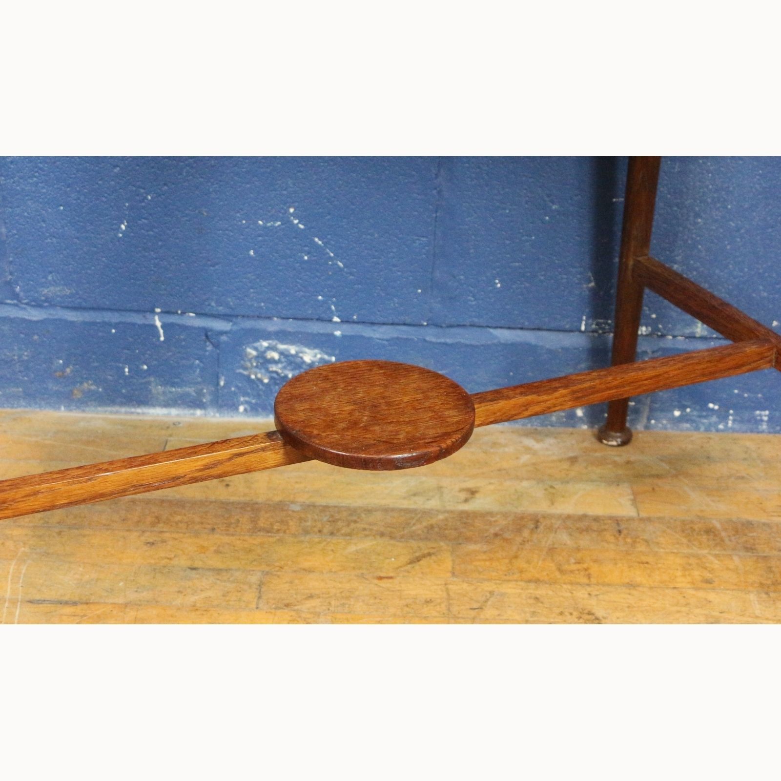 An Art Nouveau Oak Single Drawer Side Table Raised On Turned Angled Supports photo buy