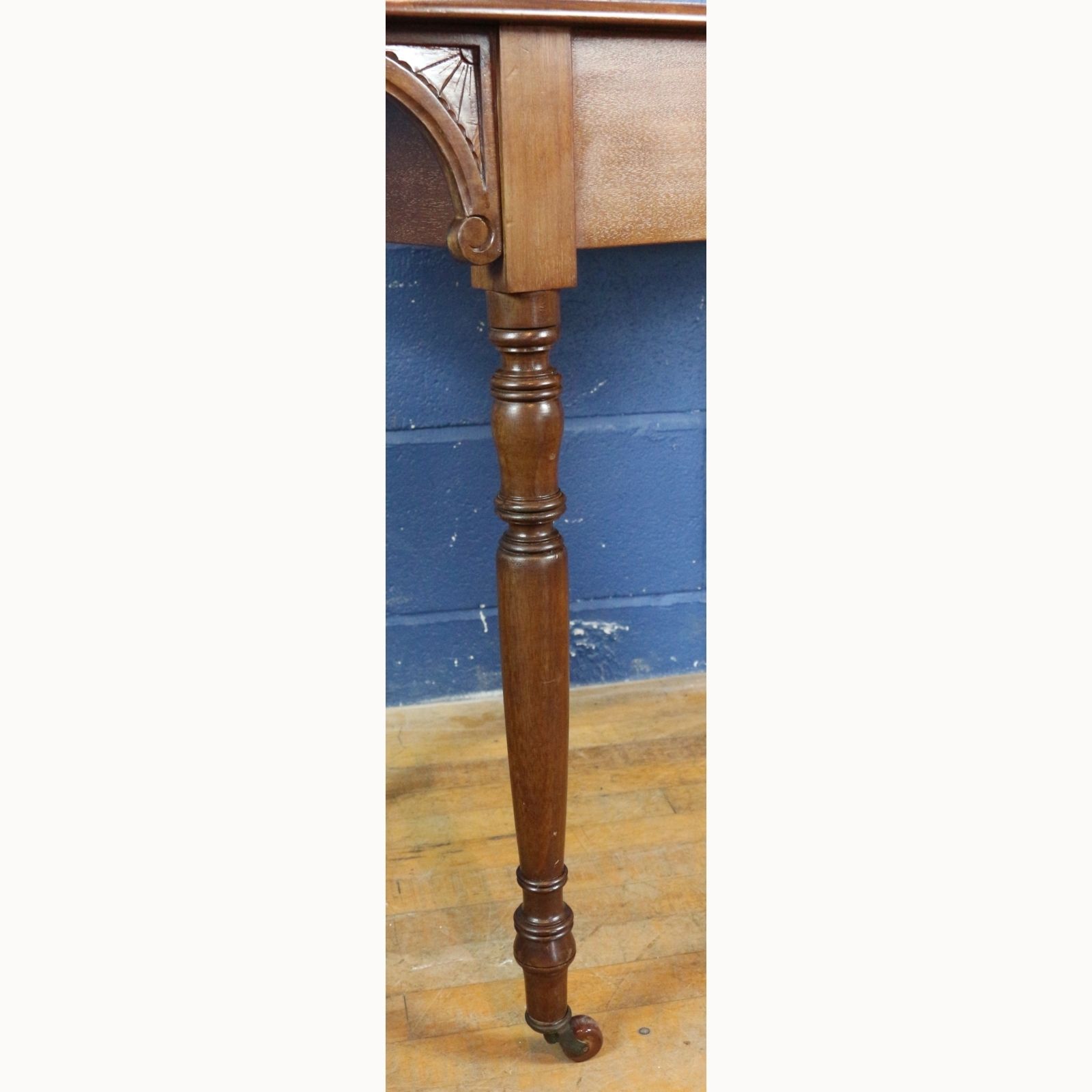 An Art Nouveau Carved Mahogany Side Table, Raised On Turned Supports photo 285.0