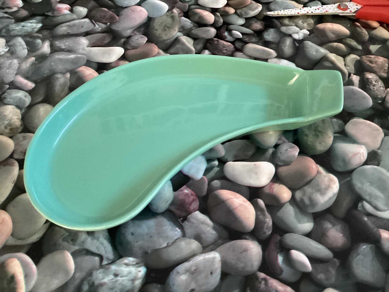photo buy Set Of 6 Vintage Tg Green Kidney Shaped Plates, 1960s 70s Green Serving Dishes