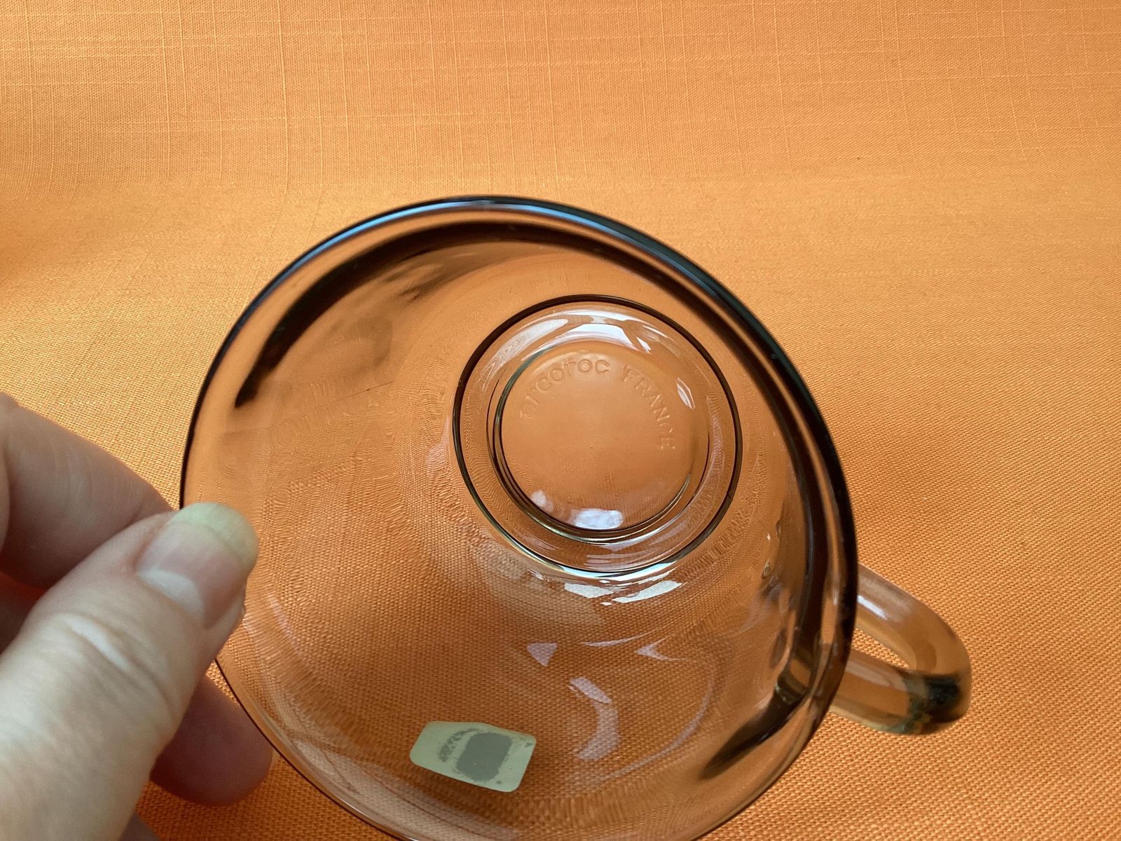1980s Arcoroc Fumé Smoked Glass Tea Set, Retro French Cups Saucers Plates photo buy