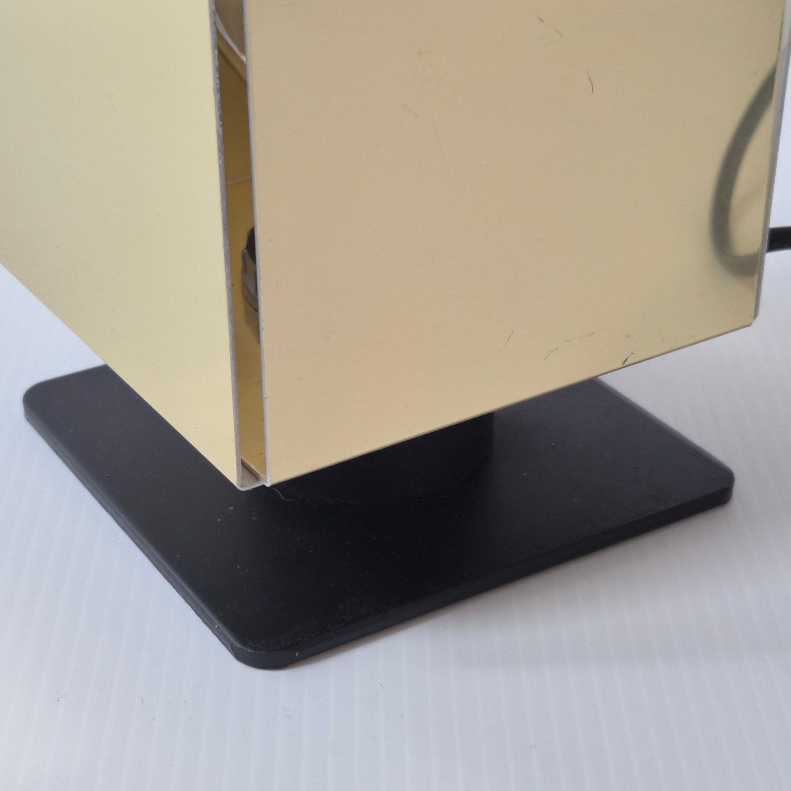 Vintage 1960s Gold Metal Table Lamp 60s Space Age 1960s 60s photo Lighting