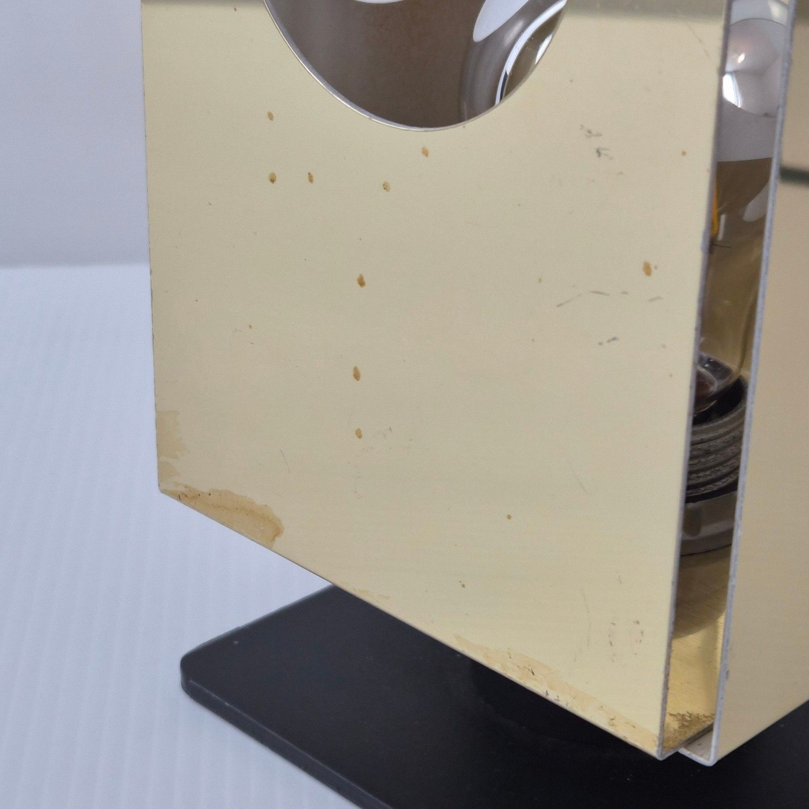 Vintage 1960s Gold Metal Table Lamp 60s Space Age 1960s 60s photo vintage