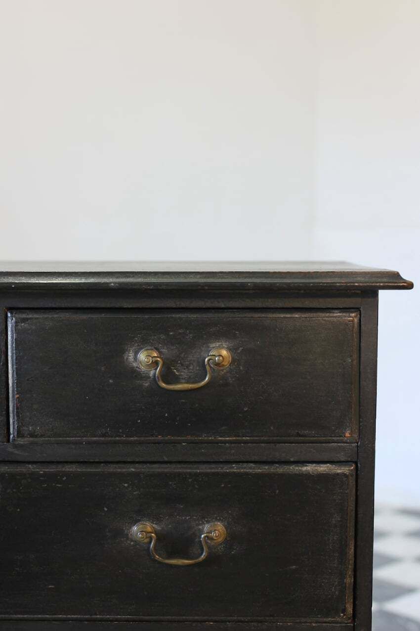 Georgian Black Tall Pine Chest Of Drawers photo 1105.0