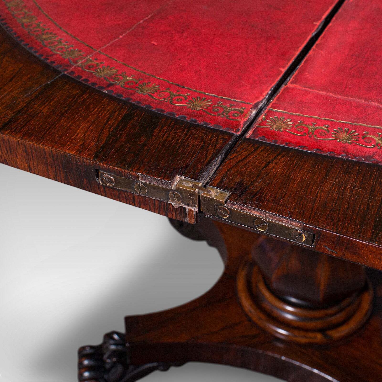 photo furniture Antique Fold Over Card Table, English, Games, Console, Bridge, Early Victorian