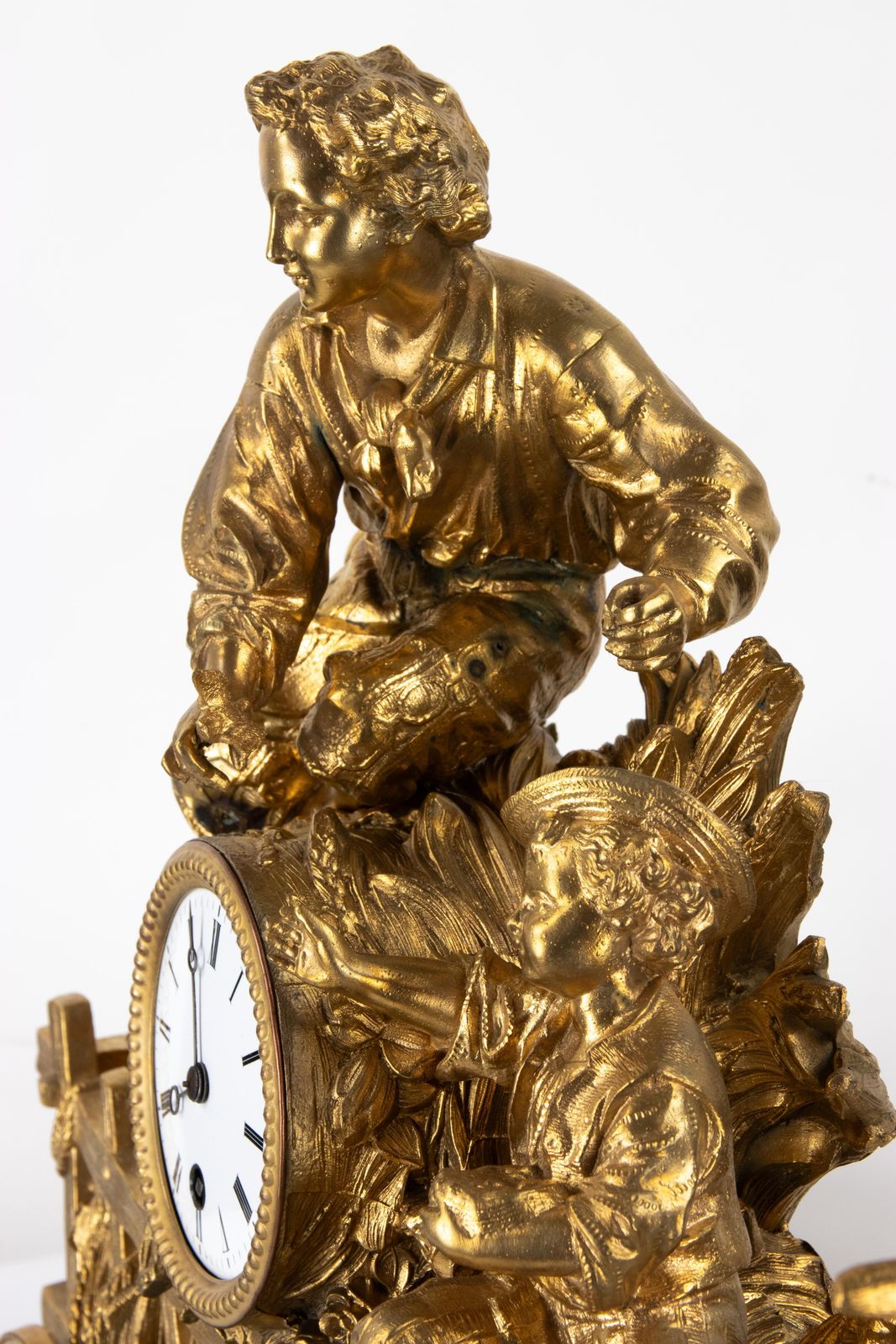 Gilt Bronze Mantel Clock, France, Second Half Of The 19th Century. photo vinterior