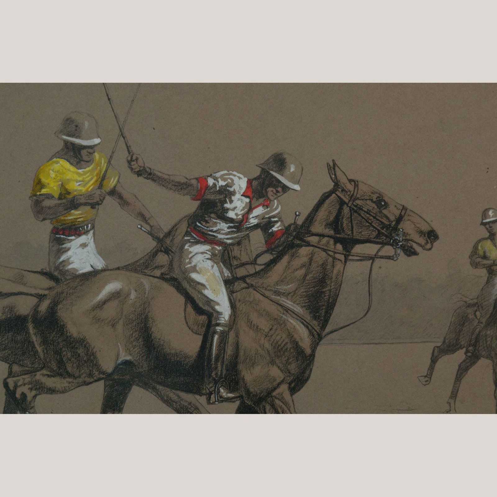 Equestrian Sporting Scenes – Deauville Polo And Longchamp Horse Race By Eugène Pechaubès photo Art
