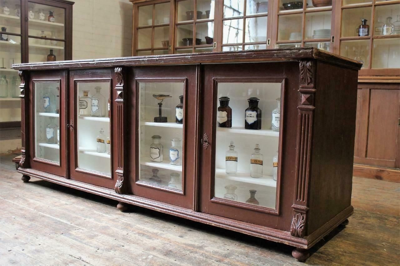Large Old Original Apothecary Shop Counter/Kitchen Island Haberdashery Salvage