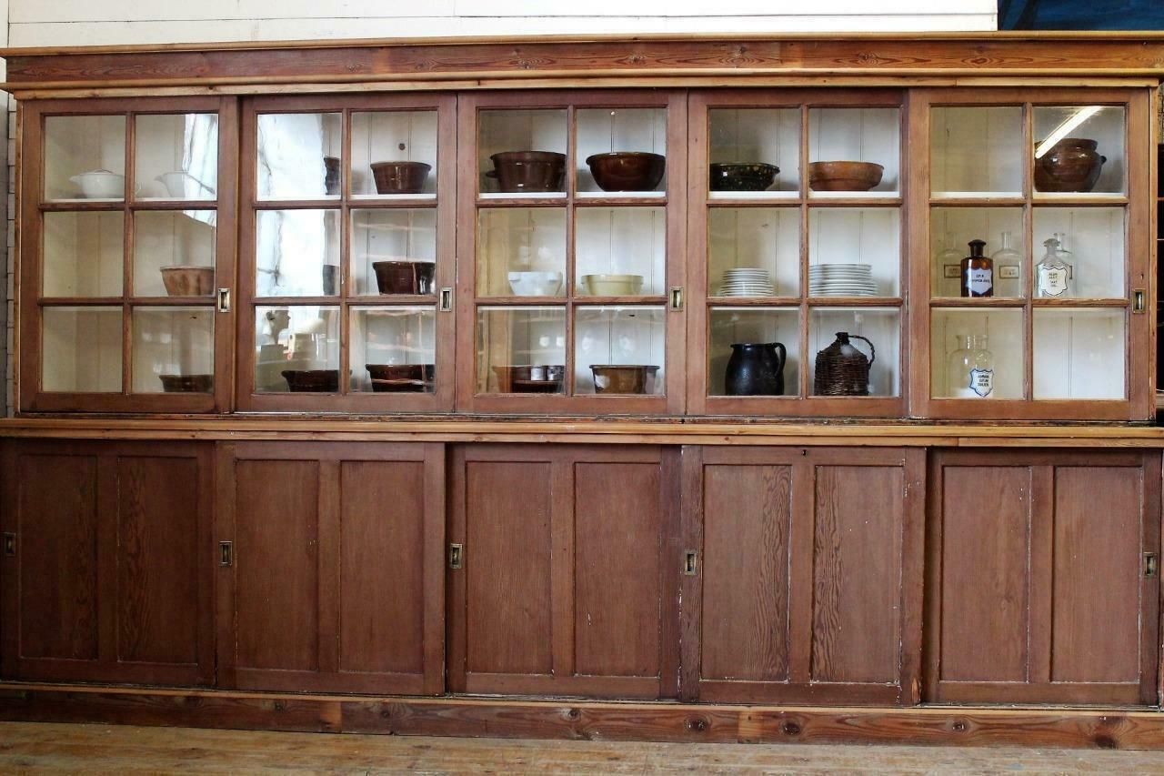 Huge Old Victorian Pine School Cupboard/Dresser /Cabinet Salvage photo furniture