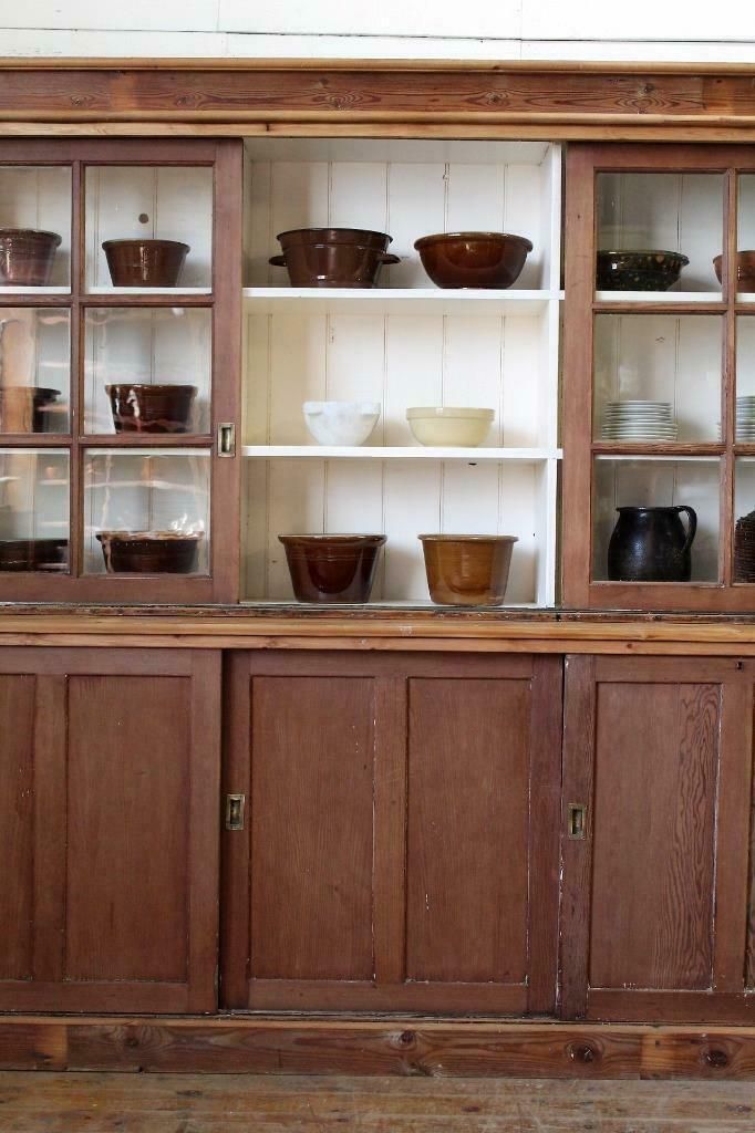photo for sale Huge Old Victorian Pine School Cupboard/Dresser /Cabinet Salvage