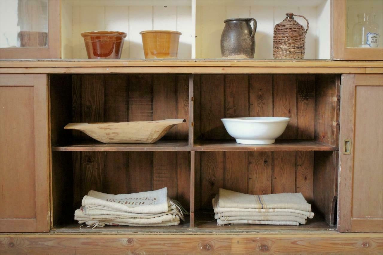 8950.0 Huge Old Victorian Pine School Cupboard/Dresser /Cabinet Salvage photo
