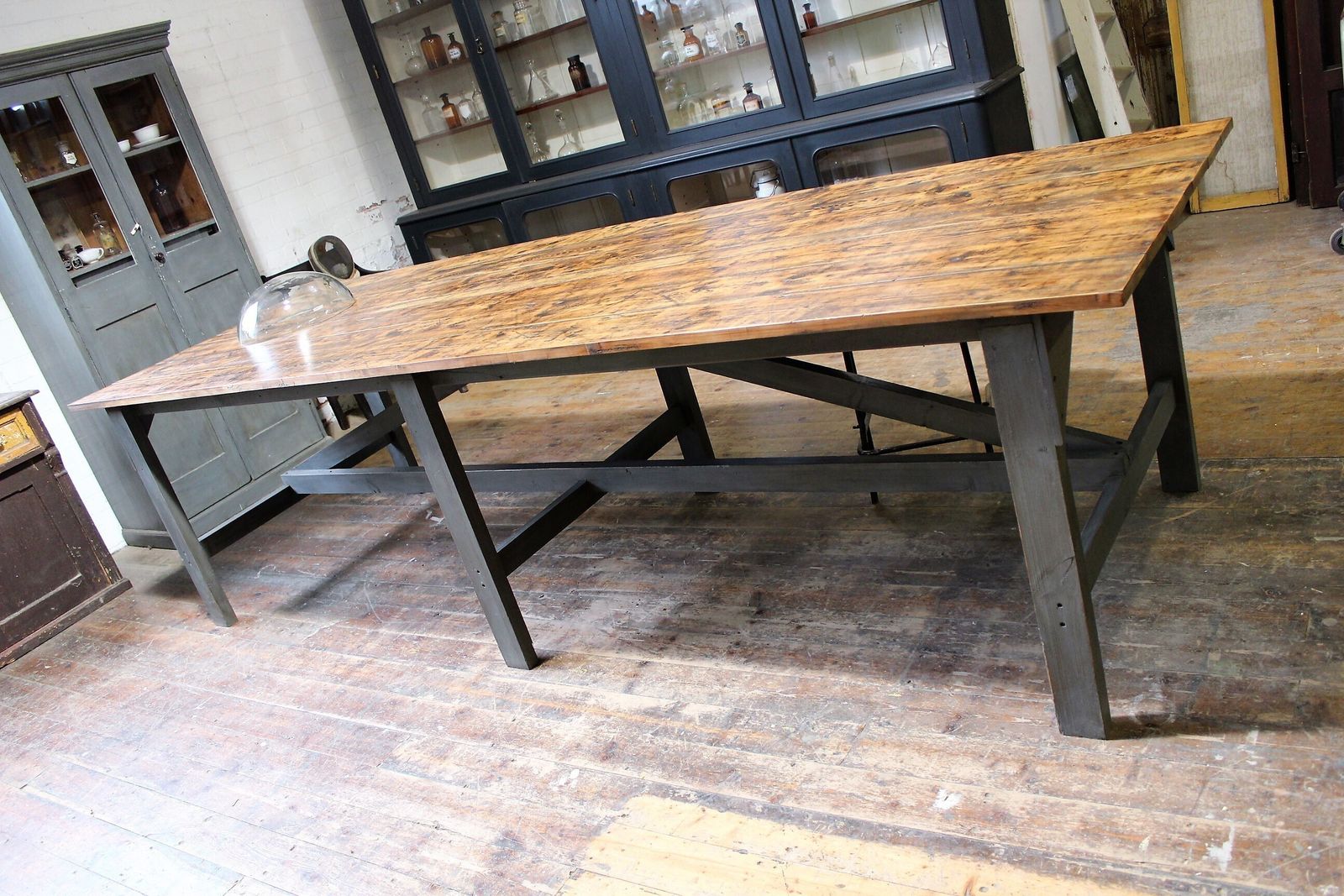 Large Old Factory Table/Kitchen Island Vintage Industrial Salvage Restaurant Bar photo buy