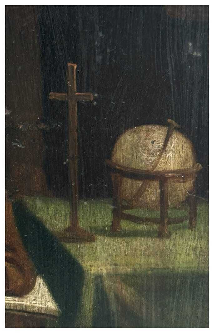 19th Century Flemish Master, Friar In Meditation photo for sale