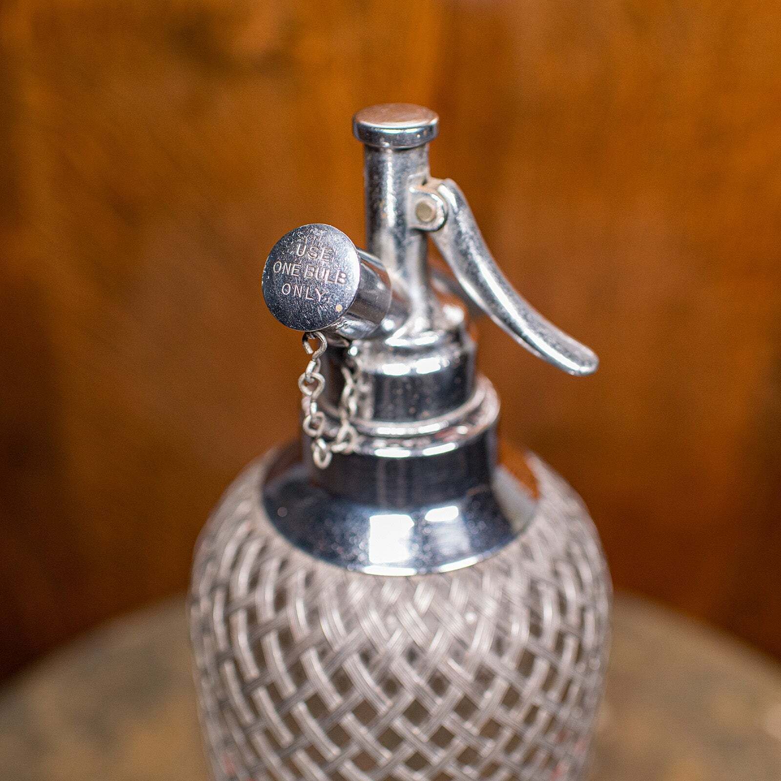 Vintage Soda Syphon, English, Glass, Cocktail Bar Drinks Bottle, Mid Century photo buy