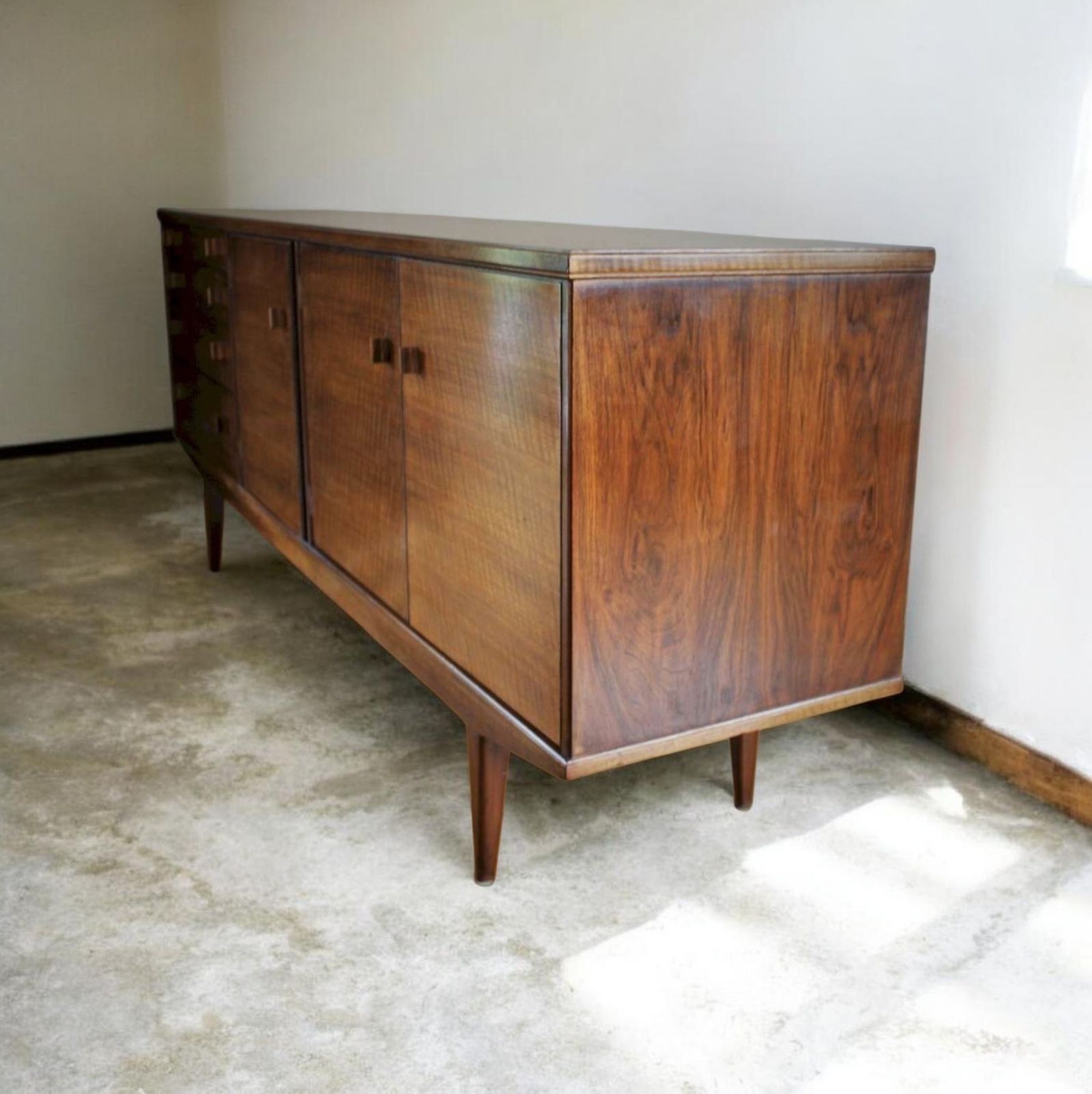 Mid Century Long Sideboard In Walnut photo buy