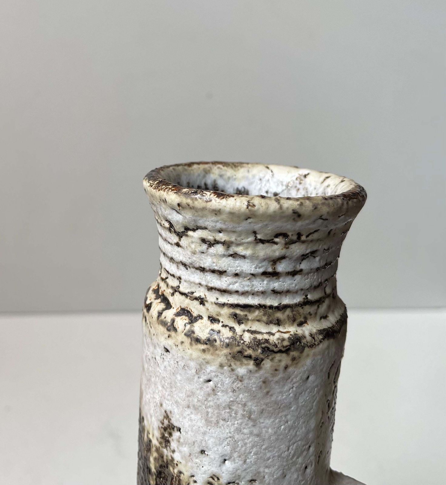 Brutalist Glazed Stoneware Vase In The Style Of Jacques Blin photo 197.0