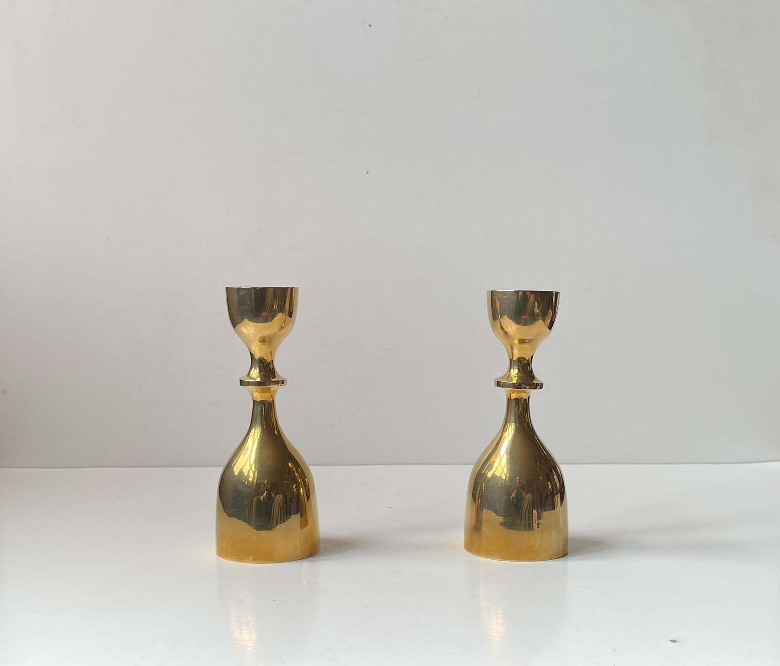 Pair Of Brass Candlesticks In Jens Harald Quistgaard Style, 1970s photo furniture